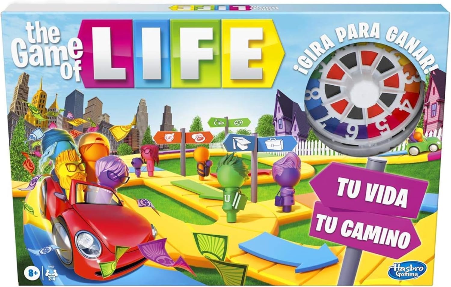 Caja del juego de mesa The Game of Life de Hasbro