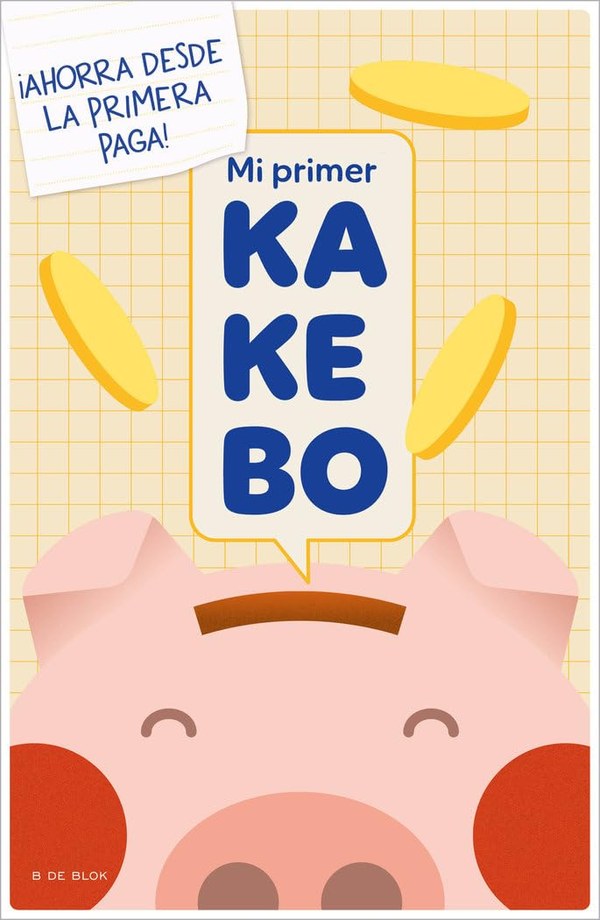 Portada de Mi primer kakebo, de Magela Ronda, con una hucha con forma de cerdito
