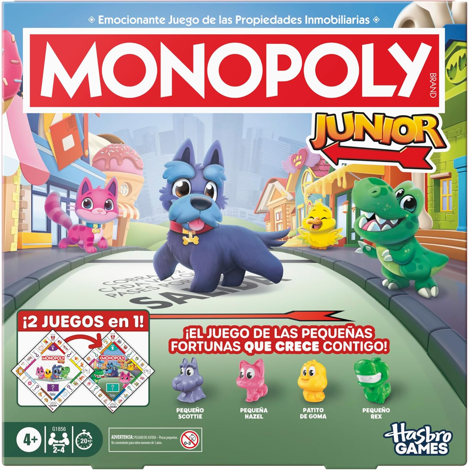 Caja del juego Monopoly Junior de Hasbro